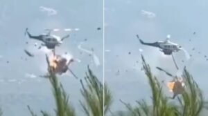 Two helicopters collided while fighting a fire in Greece,two crew members died